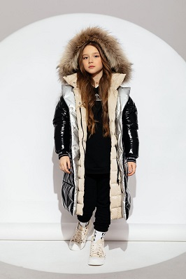 многослойное пальто зимнее для девочки gnk